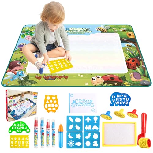 Wassermalmatte, Wasser-Doodle-Zeichenblock, 150 x 90 cm -Malset, Wassermalmatte, Malset, Zeichenbrett, kein Durcheinander, wiederverwendbar, lehrreich, Spaß für er, für Mädchen und von Generisch