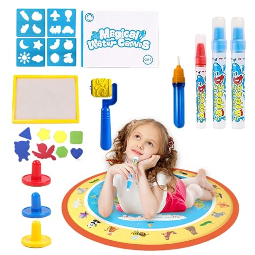 Wasserzeichenmatte für Kinder, Lernspielzeug, Schreibaktivität, 80 x 80 cm, wiederverwendbare Leinwand, lustiges Graffiti-Pad für Weihnachten, Geburtstag, Klassenzimmer, Wohnzimmer Wasserzeichenmatte für Kinder, Lernspielzeug, Schreibaktivität, 80 x 80 cm, wiederverwendbare Leinwand, lustiges Graffiti-Pad für Weihnachten, Geburtstag, Klassenzimmer, Wohnzimmer von Generisch