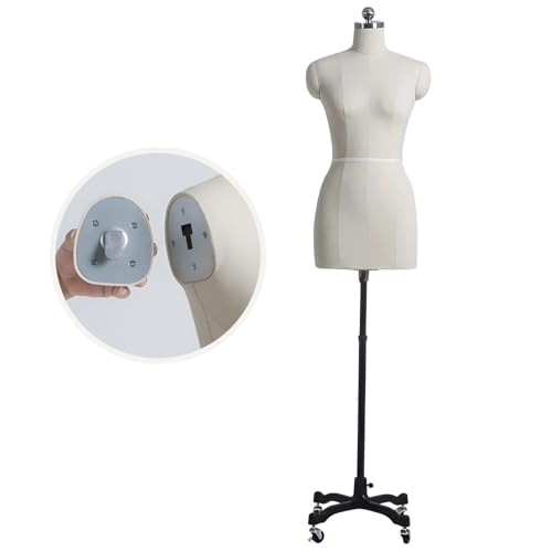 Weibliche Schneiderpuppe, verstellbarer Torso mit Rädern für Display und Schneiderei Weibliche Schneiderpuppe, verstellbarer Torso mit Rädern für Display und Schneiderei von Generisch
