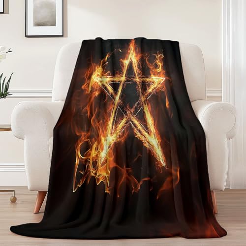 Weiche Kuscheldecke 130 x 150 cm fürs Kinderbett, Abstrakt Geometrisch Flamme Thema Kuscheldecke Leichter Plüschstoff für Sofa Couch Schlafzimmer Wohnzi - Schwarz Orange Weiche Kuscheldecke 130 x 150 cm fürs Kinderbett, Abstrakt Geometrisch Flamme Thema Kuscheldecke Leichter Plüschstoff für Sofa Couch Schlafzimmer Wohnzi - Schwarz Orange von Generisch