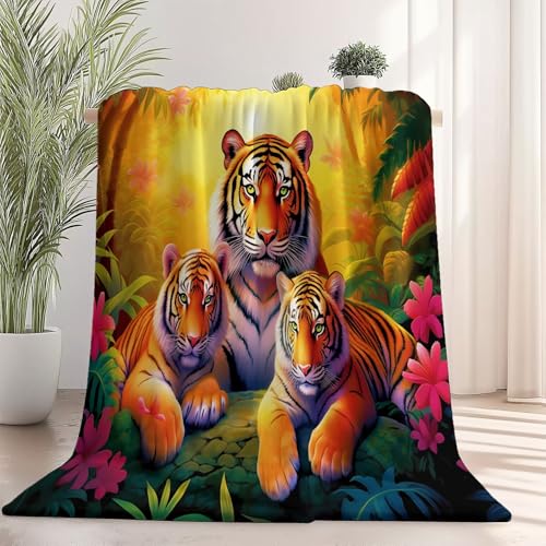 Weiche Kuscheldecke 130 x 150 cm fürs Kinderbett, Tier Warm Tiger Thema Kuscheldecke Leichter Plüschstoff für Sofa Couch Schlafzimmer Wohnzi - Gelb Weiche Kuscheldecke 130 x 150 cm fürs Kinderbett, Tier Warm Tiger Thema Kuscheldecke Leichter Plüschstoff für Sofa Couch Schlafzimmer Wohnzi - Gelb von Generisch