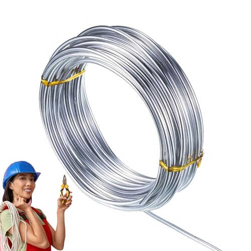 Weicher Aluminiumdraht,Aluminium-Basteldraht - Anti-Fade-weicher, Silberfarbener, Biegsamer Draht - Bastelbedarf Aus Metalldraht Für Enthusiasten, Anfänger, Profis, Amateure von Generisch