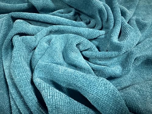 Weicher Chenille-Polsterstoff, Meterware, einfarbig, Türkis Weicher Chenille-Polsterstoff, Meterware, einfarbig, Türkis von Generisch