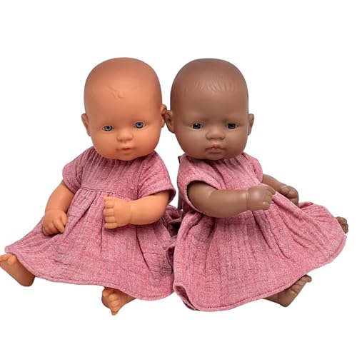 Weiches Baumwoll-Voile Puppenkleid, Kleidung für Puppen 28-33 cm, Rosa Melange Kinder, Spielzeug & Puppenzubehör Weiches Baumwoll-Voile Puppenkleid, Kleidung für Puppen 28-33 cm, Rosa Melange Kinder, Spielzeug & Puppenzubehör von Generisch