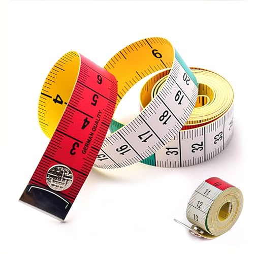 Weiches Maßband, 150 cm, doppelseitiges Körpermaßband zum Nähen, Schneidern, Taille, Stoff, Schneidern, flexibles einziehbares Maßband für Körpermaße in Zoll und Zentimetern, 2 Stück Weiches Maßband, 150 cm, doppelseitiges Körpermaßband zum Nähen, Schneidern, Taille, Stoff, Schneidern, flexibles einziehbares Maßband für Körpermaße in Zoll und Zentimetern, 2 Stück von Generisch
