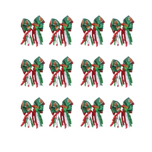 Weihnachten Schleifen Grosse Weihnachten-Band Glitzer Weihnachtsbaum-Deko Weihnachtsdeko Pailletten Schleife Kranz Weihnachtsbaum Hängende Dekoration Party Dekorationen Weinachtsbaumsmuck von Generisch
