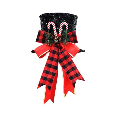 Weihnachten Schleifen Grosse Weihnachtsbaum Hängende Dekoration Glitzer Weihnachten-Band Weihnachtsdeko Pailletten Schleife Kranz Weinachtsbaumsmuck Party Dekorationen Weihnachtsbaum-Deko von Generisch