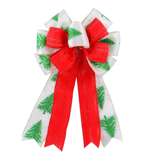 Weihnachten Schleifen Grosse Weihnachtsbaum Hängende Dekoration Glitzer Weihnachtsbaum-Deko Weihnachtsdeko Pailletten Schleife Kranz Weinachtsbaumsmuck Party Dekorationen Weihnachten-Band von Generisch