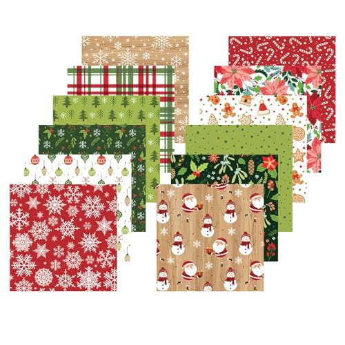 Weihnachten Scrapbooking Papier, 6 Zoll Vintage Weihnachten Scrapbook 0, Kreatives Weihnachtspapier, Dekoratives Musterpapier für Handwerk, Journal, Kartenherstellung von Generisch