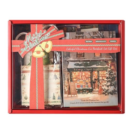 Weihnachtliche Aufkleber Für Bastelarbeiten Mit Notizbuch - Weihnachtliche Motivaufkleber Mit Haftnotizen,Festliche Dekorset Für Tagebuch Zuhause Karte Dekoration von Generisch