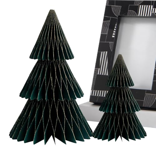 Weihnachtlicher Papierbaum, kreative Papierbäume als Tafelaufsatz – mehrschichtiger Tafelaufsatz, kleine 3D-Bäume, 2 x wiederverwendbare Tischdekorationen für Zuhause Weihnachtlicher Papierbaum, kreative Papierbäume als Tafelaufsatz – mehrschichtiger Tafelaufsatz, kleine 3D-Bäume, 2 x wiederverwendbare Tischdekorationen für Zuhause von Generisch