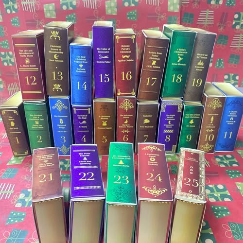 Weihnachts-Adventskalender Buch Weihnachtsbuch-Countdown-Geschenkpapier 25advent für einen Weihnachts-Countdown(Red,29) von Generisch