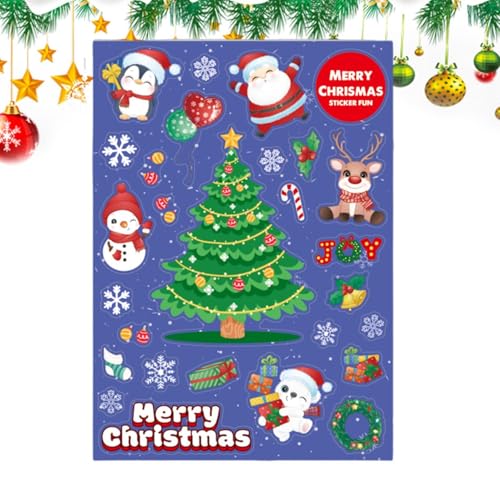 Weihnachts-Aufkleberbögen, Weihnachtsaufkleber, Basteldekorationen, Laptop-Aufkleber, Wasserflaschen-Aufkleber, Urlaubsgesichtsaufkleber für Kinder, Weihnachtsveranstaltung Weihnachts-Aufkleberbögen, Weihnachtsaufkleber, Basteldekorationen, Laptop-Aufkleber, Wasserflaschen-Aufkleber, Urlaubsgesichtsaufkleber für Kinder, Weihnachtsveranstaltung von Generisch