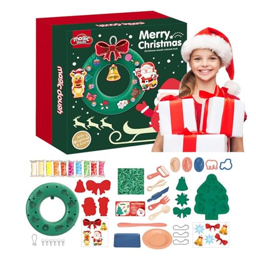 Weihnachts-Bastelsets aus Ton,Weihnachts-Bastelsets - Dehnbares handgemachtes Tonspielzeug für Weihnachtskranz - Weihnachtsaktivitäten, Entwicklungsspielzeug, Kleinkindspiele, saisonale Dekorationen f Weihnachts-Bastelsets aus Ton,Weihnachts-Bastelsets - Dehnbares handgemachtes Tonspielzeug für Weihnachtskranz - Weihnachtsaktivitäten, Entwicklungsspielzeug, Kleinkindspiele, saisonale Dekorationen f von Generisch