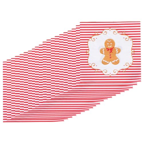Weihnachts-Cocktailservietten, Weihnachts-Papierservietten | Süße Lebkuchenmann-Servietten | Kreative Weihnachtspapierservietten, dekorative Winterserviette für die Wohnküche Weihnachts-Cocktailservietten, Weihnachts-Papierservietten | Süße Lebkuchenmann-Servietten | Kreative Weihnachtspapierservietten, dekorative Winterserviette für die Wohnküche von Generisch