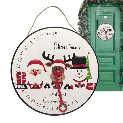 Weihnachts-Countdown-Kalender, Holz-Adventskalender, Countdown-Kalender, Wandschild – Winterurlaubsszene, Requisiten, Countdown-Uhr, Dekoration für Arbeitszimmer, Schlafsaal Weihnachts-Countdown-Kalender, Holz-Adventskalender, Countdown-Kalender, Wandschild – Winterurlaubsszene, Requisiten, Countdown-Uhr, Dekoration für Arbeitszimmer, Schlafsaal von Generisch