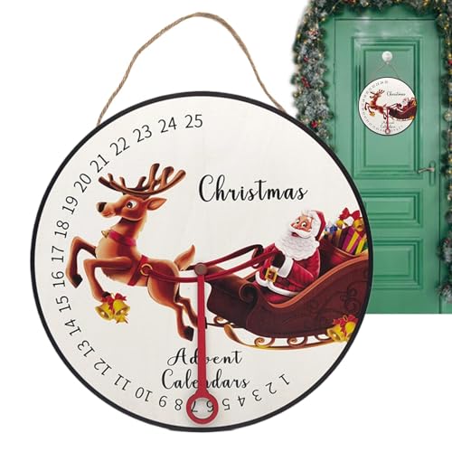 Weihnachts-Countdown-Kalender für die Wand – Holz-Adventskalender, Wandschild, Winterurlaubsszene, Requisiten, Countdown-Uhr, Dekoration für Arbeitszimmer, Schlafsaal Weihnachts-Countdown-Kalender für die Wand – Holz-Adventskalender, Wandschild, Winterurlaubsszene, Requisiten, Countdown-Uhr, Dekoration für Arbeitszimmer, Schlafsaal von Generisch