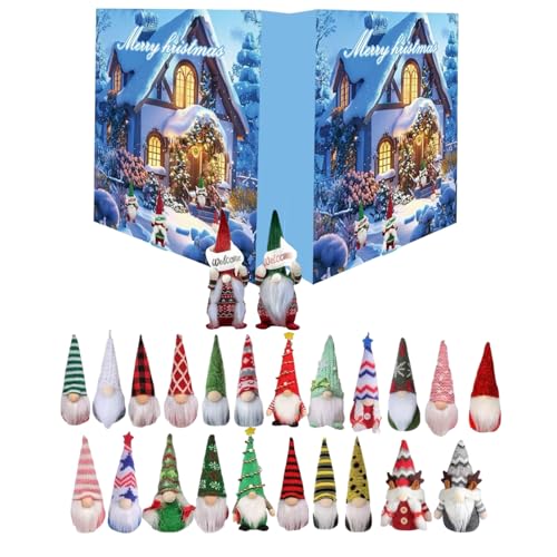 Weihnachts -Gnom -Countdown -Kalender - 8.27x8.27x3,54 Zoll, 24 -Tage -Ferienzettel, handgefertigte Holzfiguren | Interaktives Adventsdisplay mit zuverlässigen Materialien, festliche Wohndekorationen Weihnachts -Gnom -Countdown -Kalender - 8.27x8.27x3,54 Zoll, 24 -Tage -Ferienzettel, handgefertigte Holzfiguren | Interaktives Adventsdisplay mit zuverlässigen Materialien, festliche Wohndekorationen von Generisch