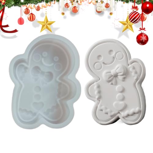 Weihnachts Kerzenformen,Lebkuchenmännchen Silikonformen Für Kerzen | Bastelbedarf Für Weihnachtsdeko Kerzenwachs Gips Ton Anfänger & Erwachsene von Generisch