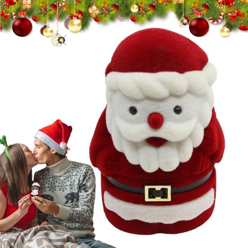 Weihnachts-Ring-Boxen, Rot – kleine Weihnachts-Schmuckschatulle, Schmuckkästchen, Weihnachtsmann-Schmuckverpackung, Weihnachtsschmuckaufbewahrung für Ohrringe, Armreifen Weihnachts-Ring-Boxen, Rot – kleine Weihnachts-Schmuckschatulle, Schmuckkästchen, Weihnachtsmann-Schmuckverpackung, Weihnachtsschmuckaufbewahrung für Ohrringe, Armreifen von Generisch