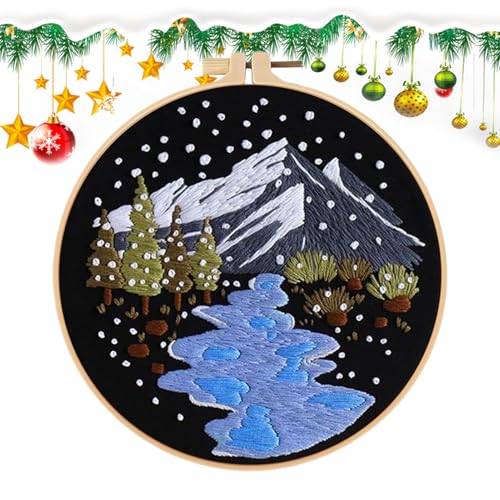 Weihnachts-Stickset für Anfänger, einfaches Stickset für Anfänger, saisonale Dekoration für Schreibtisch, Küche, Wohnzimmer, Schlafzimmer, Schlafsaal, Wohnung, Büros, Türen Weihnachts-Stickset für Anfänger, einfaches Stickset für Anfänger, saisonale Dekoration für Schreibtisch, Küche, Wohnzimmer, Schlafzimmer, Schlafsaal, Wohnung, Büros, Türen von Generisch