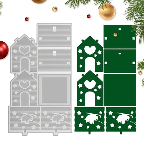 Weihnachts Teelichtformen | Haus Resin Gießformen Silikon | Nicht Klebende Nachtlampe Former Für Wachs Gips Ton Fondant - Party Urlaub Schlafzimmer Hochzeit Geburtstag von Generisch