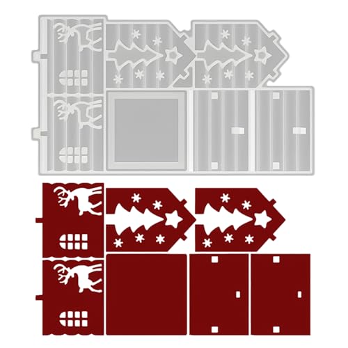 Weihnachts Teelichtformen - Haus Resin Gießformen Silikon - Wiederverwendbare Nachtlicht Maker für Gips Ton Küche Schlafzimmer Arbeitszimmer Büro Fenster Wohnzimmer Hochzeitsfeier | Schlafzimmer Arbei Weihnachts Teelichtformen - Haus Resin Gießformen Silikon - Wiederverwendbare Nachtlicht Maker für Gips Ton Küche Schlafzimmer Arbeitszimmer Büro Fenster Wohnzimmer Hochzeitsfeier | Schlafzimmer Arbei von Generisch