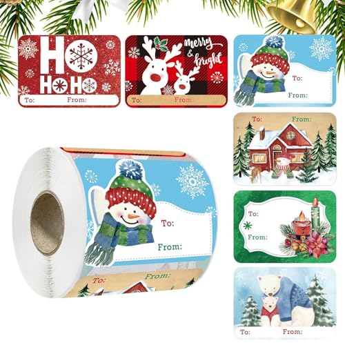 Weihnachtsaufkleber, Papieranhänger, Cartoon-Weihnachtsanhänger, Dekoration, leuchtende Farben, selbstklebende Weihnachtsetiketten für Weihnachtskarten, Umschläge, Weihnachtsbastelarbeiten Weihnachtsaufkleber, Papieranhänger, Cartoon-Weihnachtsanhänger, Dekoration, leuchtende Farben, selbstklebende Weihnachtsetiketten für Weihnachtskarten, Umschläge, Weihnachtsbastelarbeiten von Generisch