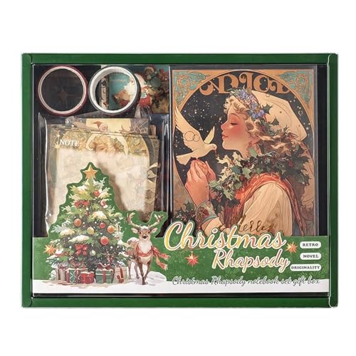Weihnachtsaufkleber Mit Notizblock | Weihnachtliche Grußkarten-Aufkleber mit Haftnotizen | Festliche Sticker Set Für Handy Karten Bastelalbum von Generisch