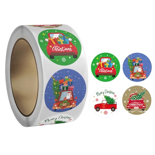 Weihnachtsaufkleber auf Rolle für Kinder, runde Weihnachtsetiketten, Umschlagsiegel, selbstklebende Siegelaufkleber, Urlaubsparty-Gastgeschenke für Umschläge, Papier, Postkarte, Geschenktüten Weihnachtsaufkleber auf Rolle für Kinder, runde Weihnachtsetiketten, Umschlagsiegel, selbstklebende Siegelaufkleber, Urlaubsparty-Gastgeschenke für Umschläge, Papier, Postkarte, Geschenktüten von Generisch