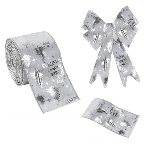 Weihnachtsband für Kranz, Schleifen, Verpackung, Weihnachtsdekoration, Geschenkband, Rollen, Schleife, Partyzubehör, Dekoration, DIY, Handwerk (A) von Generisch