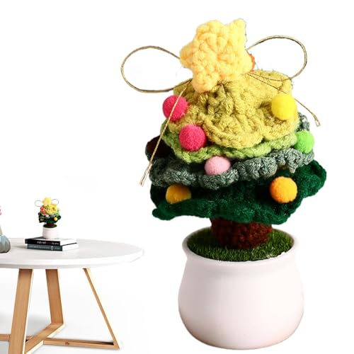 Weihnachtsbaumschmuck - Kreative tragbare gestrickte Ornament Häkelblumen | festliche künstliche Blumen häkeln Weihnachtsbaum Ornamente für Familie Freunde Weihnachtsbaumschmuck - Kreative tragbare gestrickte Ornament Häkelblumen | festliche künstliche Blumen häkeln Weihnachtsbaum Ornamente für Familie Freunde von Generisch