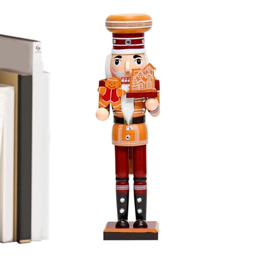 Weihnachtsdekoration aus Holz in Form eines Lebkuchens | Holzfiguren in Form eines Kekses - Saisonale Dekoration für Desktop Haus Türen Fenster Tisch Feiertage von Generisch