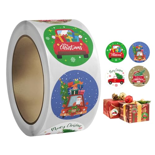 Weihnachtsetiketten Rolle - Runde Weihnachtsetiketten Umschlagverschlüsse - Verschlussetiketten Papier Geschenkpapier Zubehör Für Geschenktüten Umschläge Weihnachtsfeier Weihnachtsetiketten Rolle - Runde Weihnachtsetiketten Umschlagverschlüsse - Verschlussetiketten Papier Geschenkpapier Zubehör Für Geschenktüten Umschläge Weihnachtsfeier von Generisch