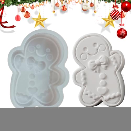 Weihnachtsformen - Lebkuchenmann Epoxidharzformen Silikon - Bastelbedarf Für Weihnachtsdeko Kerzenwachs Gips Ton Anfänger & Erwachsene von Generisch