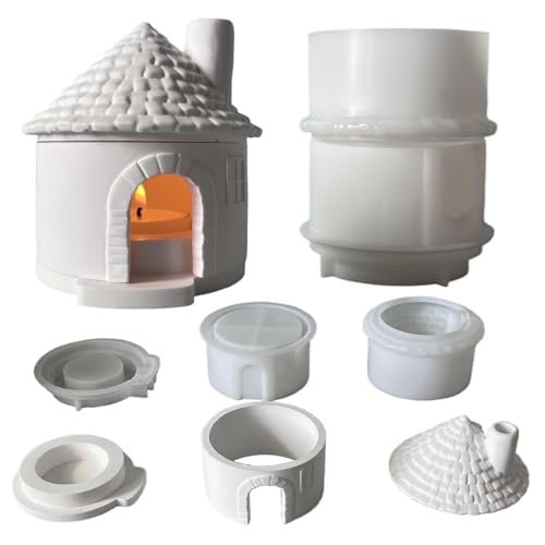 Weihnachtshaus Teelichthalter Form - 3D Dorfhaus Silikon Form Set | Deko Für Wohnung Studentenzimmer Büro Schule Thanksgiving Schreibtisch Weihnachtshaus Teelichthalter Form - 3D Dorfhaus Silikon Form Set | Deko Für Wohnung Studentenzimmer Büro Schule Thanksgiving Schreibtisch von Generisch