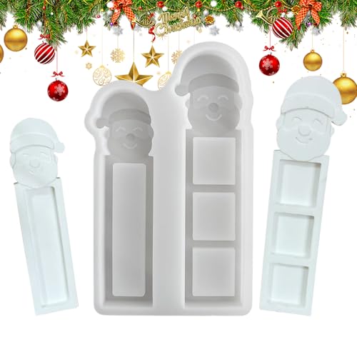 Weihnachtsilikonformen - 6,3 Zoll Santa Design Candy Seife Form für Urlaubshandwerk, niedliche Kastenform mit flexibles Nicht -Stick -Material, Backblattwerkzeug für Eiskeksfüllung Dekorieren Weihnachtsilikonformen - 6,3 Zoll Santa Design Candy Seife Form für Urlaubshandwerk, niedliche Kastenform mit flexibles Nicht -Stick -Material, Backblattwerkzeug für Eiskeksfüllung Dekorieren von Generisch