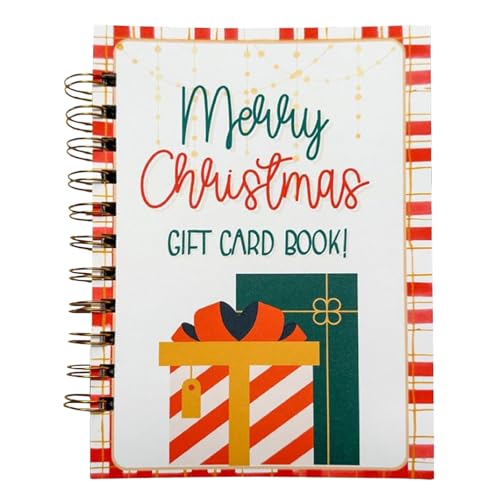 Weihnachtskarten-Geschenkbuch, Überlebens-Geschenkkarte, 33 Seiten offen bei Umschlägen, DIY-Spiralbindung, Weihnachtspflege-Paket für Studenten (Gelb, 1 Stück) von Generisch