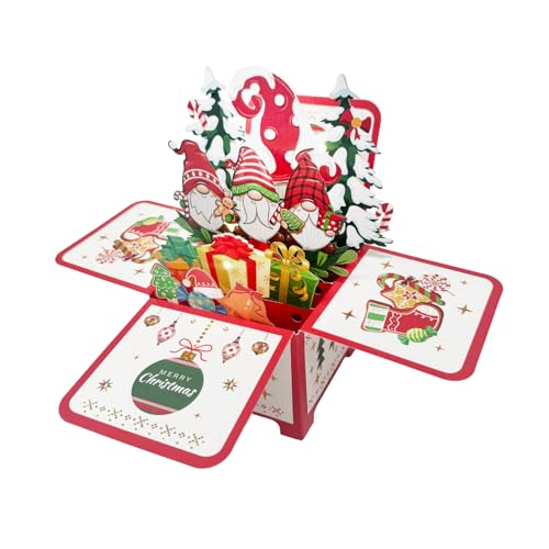 Weihnachtskarten - Weihnachtskarte mit Gnom am Tannenbaum mit Licht und Musik,Lustiges Winterliches Tischdekoration für Erwachsene Kinder Home Party Schreibtisch Kamin Weihnachtskarten - Weihnachtskarte mit Gnom am Tannenbaum mit Licht und Musik,Lustiges Winterliches Tischdekoration für Erwachsene Kinder Home Party Schreibtisch Kamin von Generisch