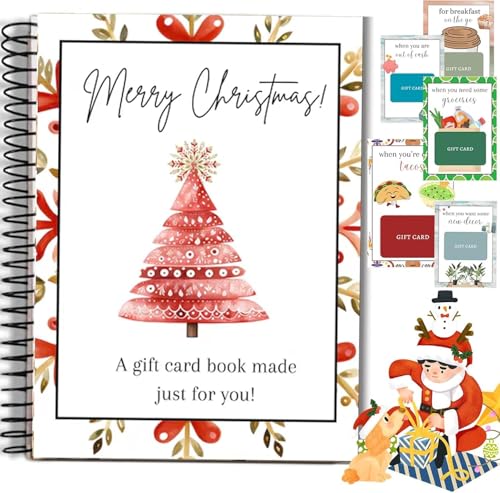Weihnachtskartenbuch, DIY-Spirale, Überraschungen auf jeder Seite, gebundene Frohe Weihnachten, College, Survival-Kartenbuchhalter, Grußkartenhalter für Studenten, Abschlussfeier (Weiß-B) von Generisch