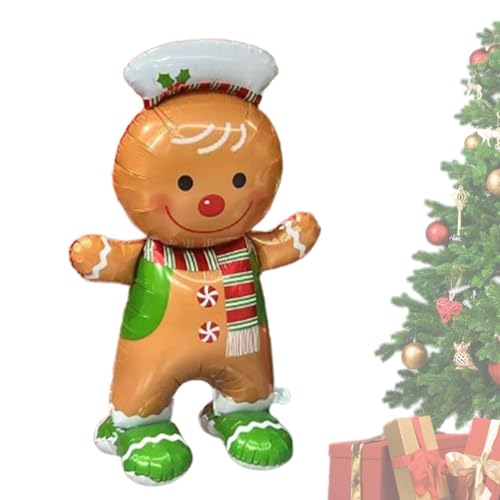 Weihnachtsmann-Ballon, großer stehender dekorativer Ballon, Foto-Requisiten, aufblasbare Figur mit stabiler Basis, Partyzubehör, festliche Dekoration für Zuhause, Restaurant Weihnachtsmann-Ballon, großer stehender dekorativer Ballon, Foto-Requisiten, aufblasbare Figur mit stabiler Basis, Partyzubehör, festliche Dekoration für Zuhause, Restaurant von Generisch