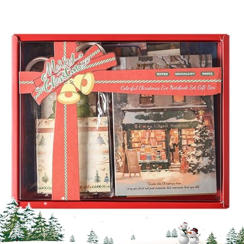 Weihnachtssticker Mit Notizbuch,Weihnachtliche Motivaufkleber Mit Haftnotizen | Festliche Set Für Zuhause Scrapbook Tagebuch Geschenk von Generisch