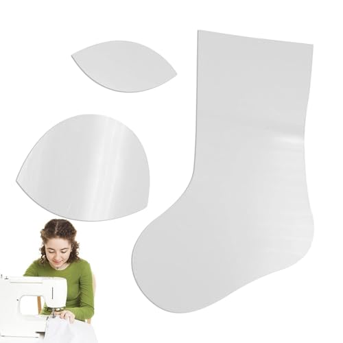 Weihnachtsstrumpfnähung - Weihnachtsstrumpfmuster Zum Nähen | Grundlegende Strumpfmuster Nähen Lineal-Vorlage, Handgefertigtes -Weihnachts-Strumpf-Kit, Anfänger-freundliche Nähführer, Festliche Fei von Generisch