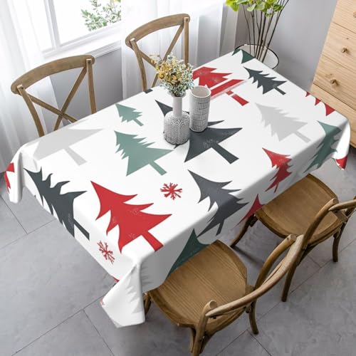 Weihnachtstischdecke, rechteckig, 140 x 90 cm, bunte Baum-Tischdecke für Esstisch, knitterfrei, Tischdecke für Zuhause, drinnen und draußen, Party-Dekoration Weihnachtstischdecke, rechteckig, 140 x 90 cm, bunte Baum-Tischdecke für Esstisch, knitterfrei, Tischdecke für Zuhause, drinnen und draußen, Party-Dekoration von Generisch