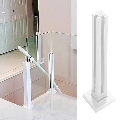 Weißes Metall Glas Geländer Pfosten Glas Geländer Klemme für Treppengeländer Balkon Terrasse Deck Glaszaun Pfosten Langlebige und stilvolle Sicherheitslösung für Haus und Garten Weißes Metall Glas Geländer Pfosten Glas Geländer Klemme für Treppengeländer Balkon Terrasse Deck Glaszaun Pfosten Langlebige und stilvolle Sicherheitslösung für Haus und Garten von Generisch