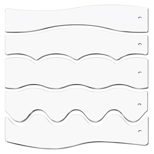 Wellenlineal zum Quilten – präzise Acryl-Quilt-Vorlage, 5 Stück, anfängerfreundliche Nähvorlagen, tragbares Quilt-Lineal zum Teilen, Binden, perfekt für Quilt-Projekte Wellenlineal zum Quilten – präzise Acryl-Quilt-Vorlage, 5 Stück, anfängerfreundliche Nähvorlagen, tragbares Quilt-Lineal zum Teilen, Binden, perfekt für Quilt-Projekte von Generisch