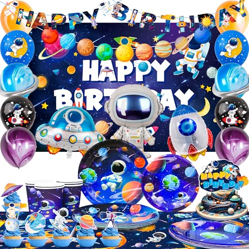 Weltraum Kindergeburtstag Deko,88 Pcs Weltraum Deko Geburtstag&Weltraum Partygeschirr Set - Weltraum Party Banner Luftballon etc Space Geburtstagsdeko Weltraum Kindergeburtstag Deko,88 Pcs Weltraum Deko Geburtstag&Weltraum Partygeschirr Set - Weltraum Party Banner Luftballon etc Space Geburtstagsdeko von Generisch
