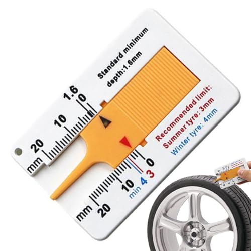 Werkzeug zum Messen der Profiltiefe, Reifentiefenmesser,Reifenprofilkontrolle von 0-20 mm | Genaues Messwerkzeug Werkzeug zum Messen der Profiltiefe, Reifentiefenmesser,Reifenprofilkontrolle von 0-20 mm | Genaues Messwerkzeug von Generisch