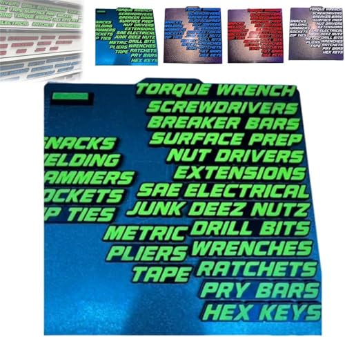 Werkzeugkasten-Schubladenanhänger, magnetische 3D-Werkzeugkasten-Organizer, Etiketten, wiederverwendbar, für Werkzeugkästen, Organisationsetiketten, Abzeichen-Aufkleber, leicht zu lesender Druck Werkzeugkasten-Schubladenanhänger, magnetische 3D-Werkzeugkasten-Organizer, Etiketten, wiederverwendbar, für Werkzeugkästen, Organisationsetiketten, Abzeichen-Aufkleber, leicht zu lesender Druck von Generisch