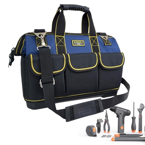 Werkzeugtasche mit wasserdichtem Boden, Werkzeug-Organizer mit Reißverschluss und mehreren Taschen, große Kapazität, tragbare Organizer-Tasche für Zangen Werkzeugtasche mit wasserdichtem Boden, Werkzeug-Organizer mit Reißverschluss und mehreren Taschen, große Kapazität, tragbare Organizer-Tasche für Zangen von Generisch